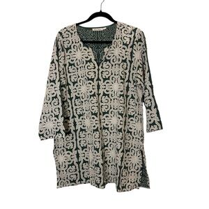 Roller Rabbit Boho Chic Embroidered Tunic Sz XL